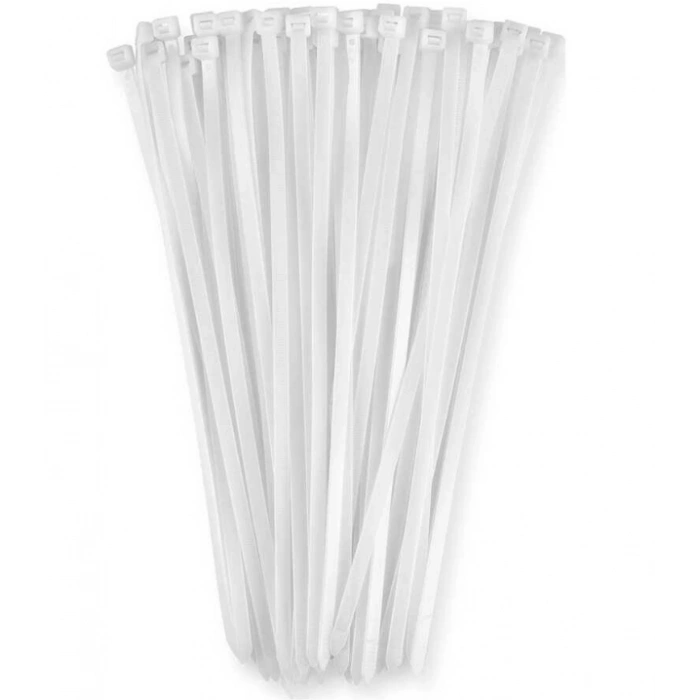 PEMSAN Klips Kablo Bağı 3.6x205 BEYAZ (100lü Paket) Kablo Cırdı