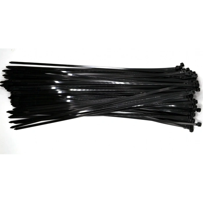 PEMSAN Klips Kablo Bağı 4.8x400 SİYAH (100lü Paket) Kablo Cırdı