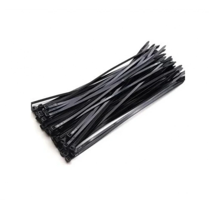 PEMSAN Klips Kablo Bağı 4.8x450 SİYAH (100lü Paket) Kablo Cırdı