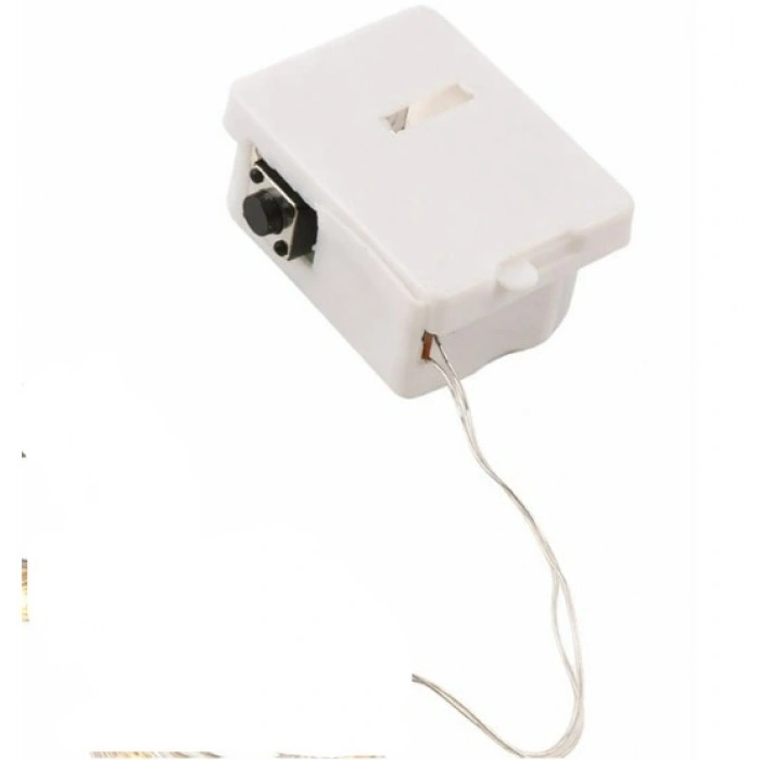Peri Led 2mt Pilli Süsleme Ledi BEYAZ Işık 6400k 3 Mod Animasyon Efektli (2 Metre 3 Adet LR44 Pilleri Dahil )