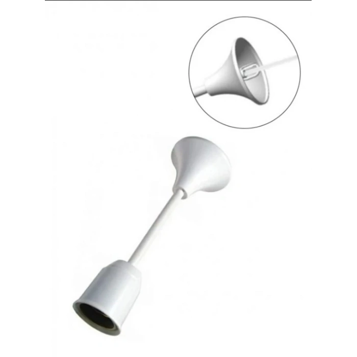 PİYASA E-27 Porselen Duylu Askı Tij Duy Takımı