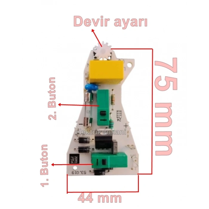 Potanslı Blendır Elektronik Kart Tuş Paneli Devresi (Tefal - Fakir - Beko -vb. Markaların Modellerinde Kullanır)
