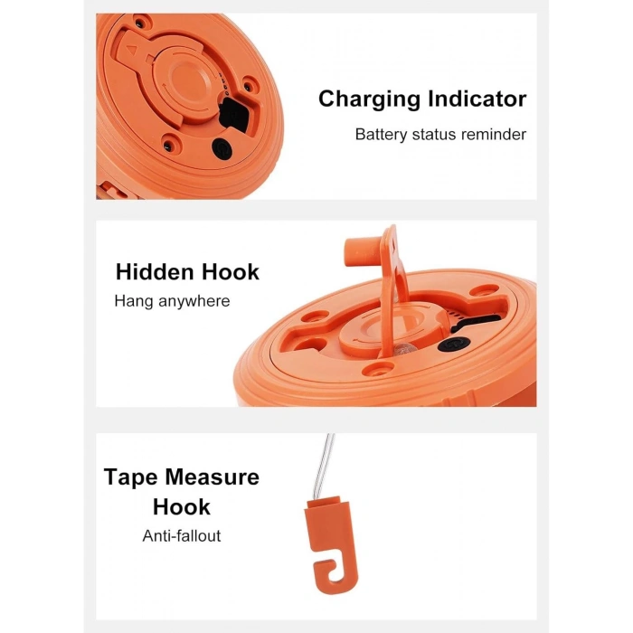 POWERDEX 10mt Şarjlı Telli Peri Ledli 8 Animasyonlu Günışığı ve RGB Renk Makaralı Süsleme Ledi