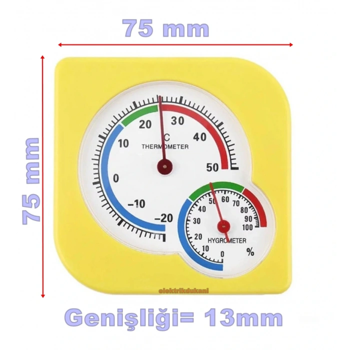 POWERMASTER Duvar ve Masa Tipi Sıcaklık Ve Nem Ölçer Mekanik İbreli Termometre
