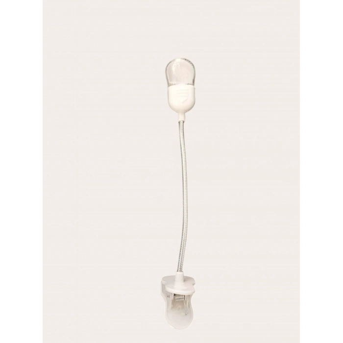 POWERMASTER Kıskaçlı Kitap Okuma Lambası 6400k Beyaz Işık (3 Adet LR-1130 Pil ile Çalışır Piller Dahil)