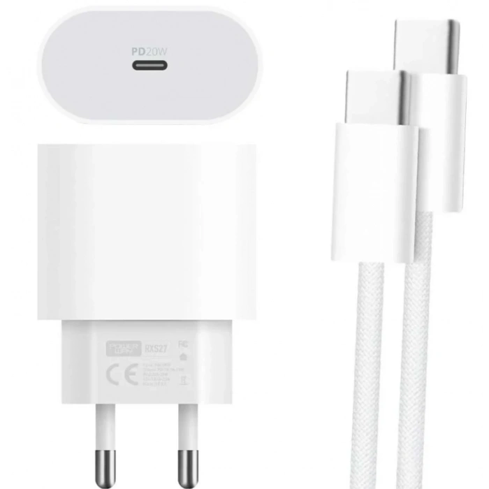 POWERWAY 20w TYPE-C / TYP-C Hızlı Şarj Seti Orjinal Muadil