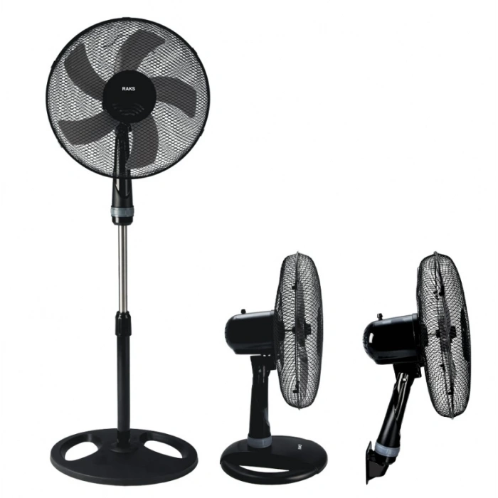 RAKS 16inç / 40cm 55w 3 ü 1 Arada Ayaklı - Duvar ve Masa Tipi Vantilatör 3 Kademe 220v