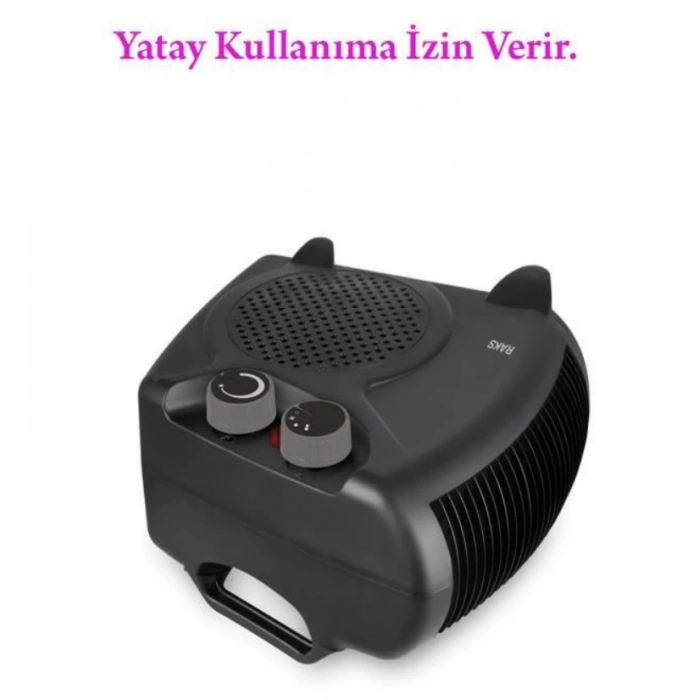 RAKS 2000w Elektrikli Fanlı Isıtıcı 2 Kademe Termostadlı Siyah Rax PF 20