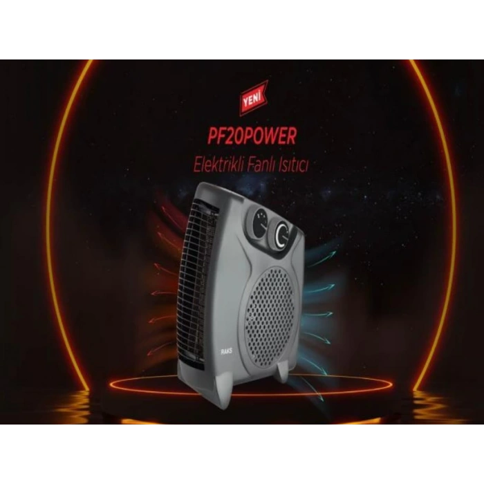 RAKS 2000w Elektrikli Fanlı Isıtıcı 2 Kademe Termostadlı Siyah Rax PF 20
