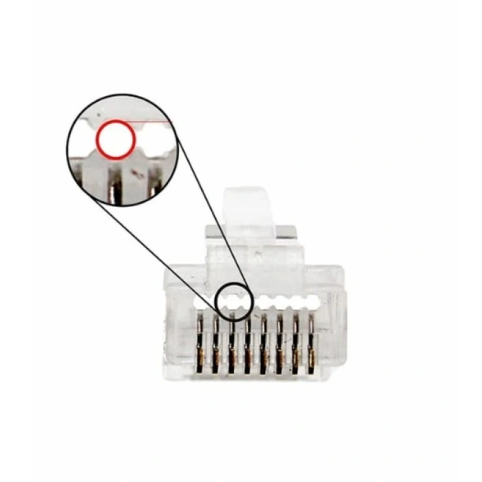 RJ-45 Yeni Nesil Delikli Bilgisayar Jakı RJ45 CAT-5 /CAT-6 Açık Uclu Plug Konnektör Jakı