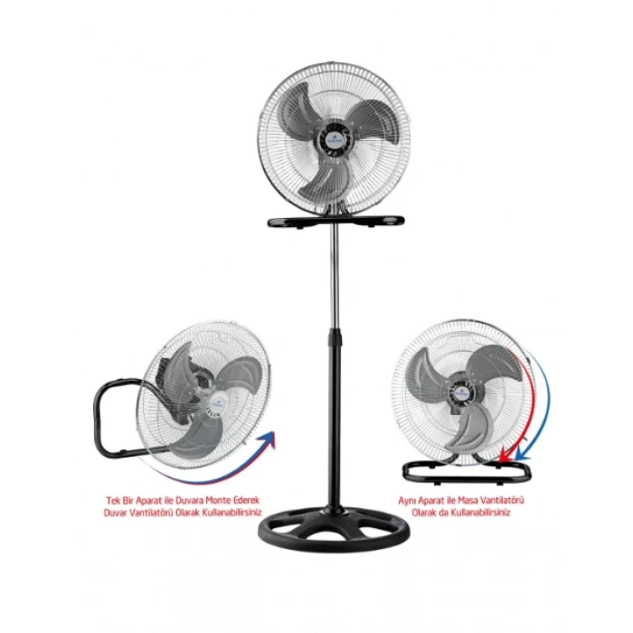 RUBENİS 18 inç 130W Sanayi Tipi Fonksiyonel Vantilatör
