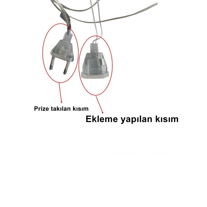 SAÇAKLI 220v Sabit Modlu SARI Işık Beyaz Çakarlı 20 Kollu 5mt lik Süsleme Ledi Eklenebilir İç Mekan (Günışığı)