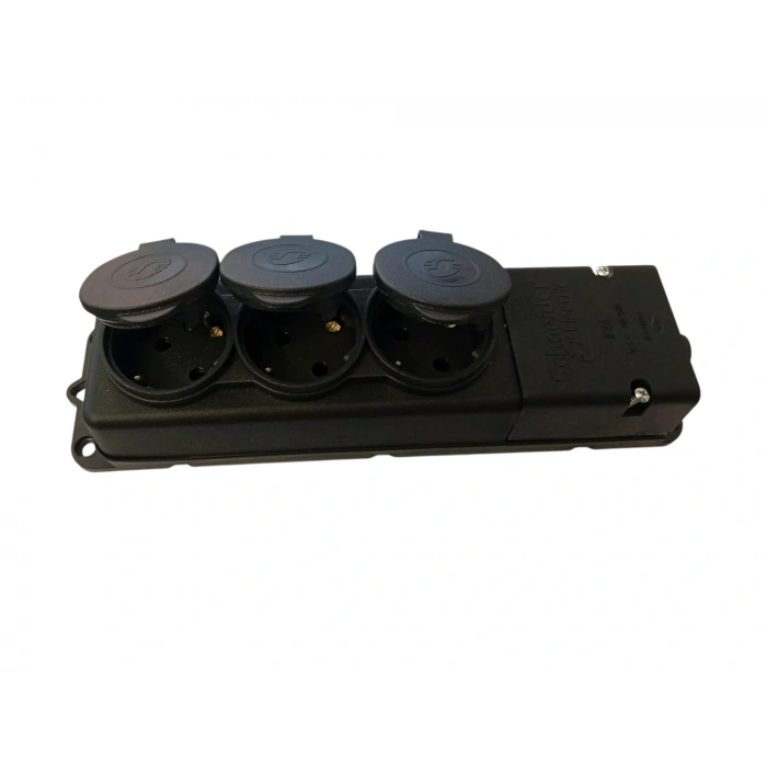 SCHNEİDER 1x16A Üçlü Kauçuk Monofaze Kapaklı Seyyar Grup Priz IP44