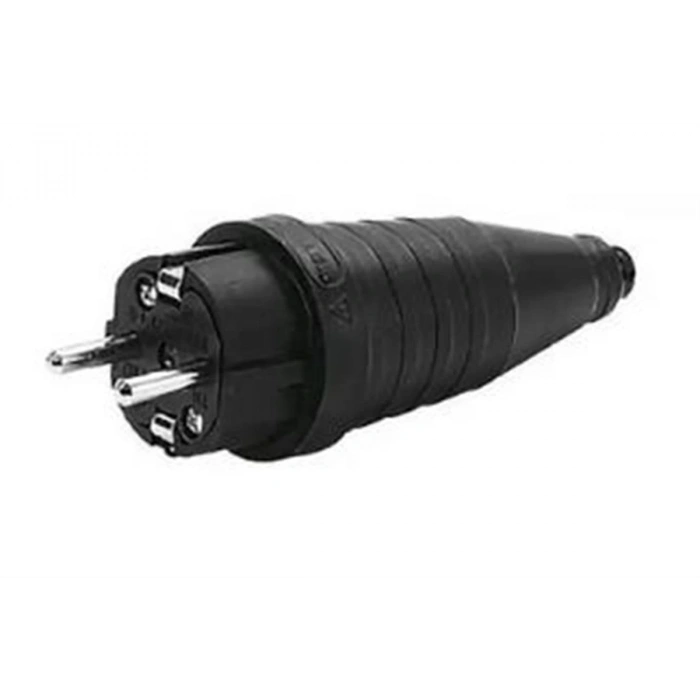 SCHNEİDER Kauçuk Erkek Düz Fiş 2P 16 Amper (220v Standart Tip1x16A IP40) Fiş-1