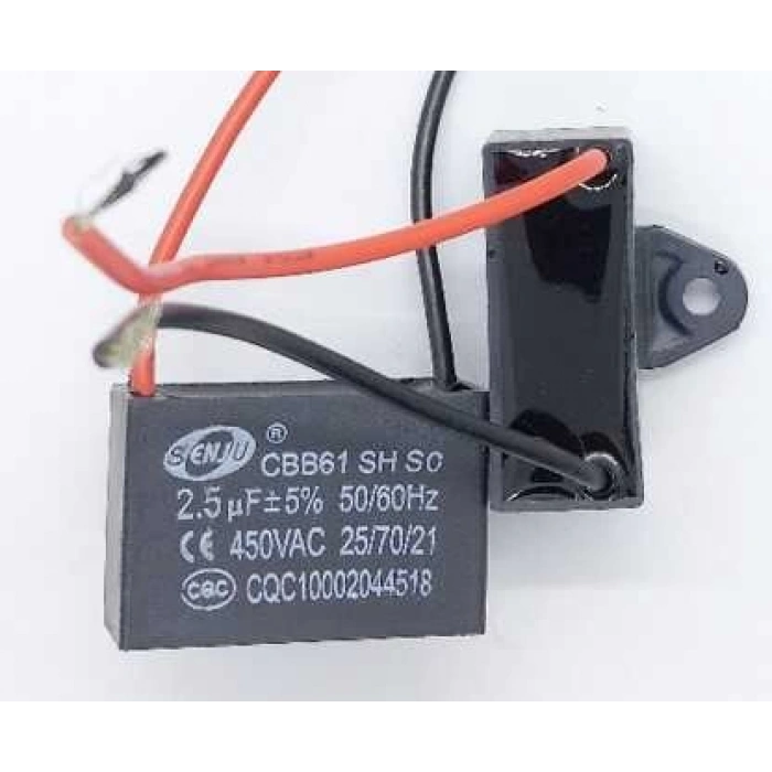 SENJU 450 VAC 2.5uF 50/60Hz Vantilatör Motor Kalkış Kondansatörü
