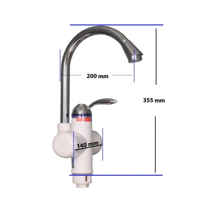 SICAK MUSLUK Alttan Girişili Kuğu Musluk Beyaz