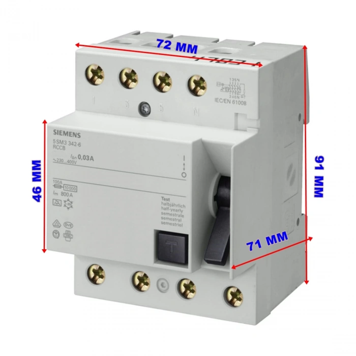 SİEMENS 3X40A 300 mA YANGIN KORUMA AKIM ROLESİ(5SV4644-0)