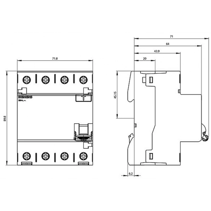 SİEMENS 3X40A 300 mA YANGIN KORUMA AKIM ROLESİ (YENİ KASA)