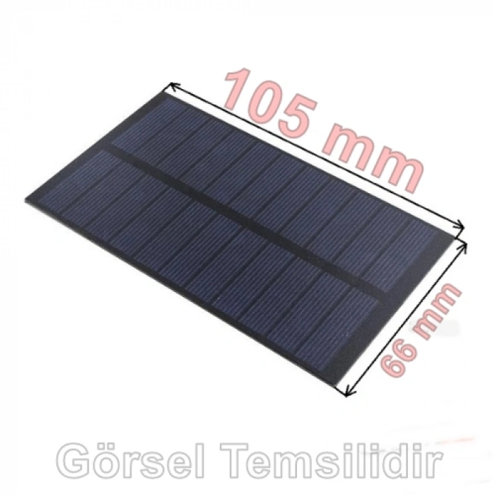 SOLAR 6v 130mA 66x105mm Güneş Paneli 6 Volt (Öğrenci Deney İçin)