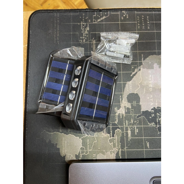 Solar Güneş Enerjili 2x14watt 2li Paket Çift Yönlü Dekoratif Duvar Bahçe Aplik GÜNIŞIĞI Işık 3200K IP65