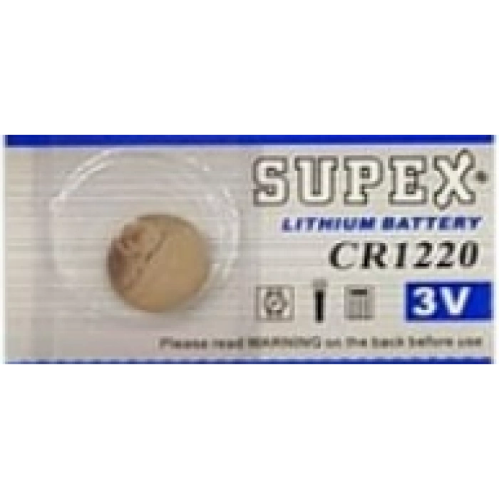 SUPEX CR-1220 Lityum 3v 3 Volt Kumanda Pili Para Düğme Pil (1 Adet Fiyatıdır)