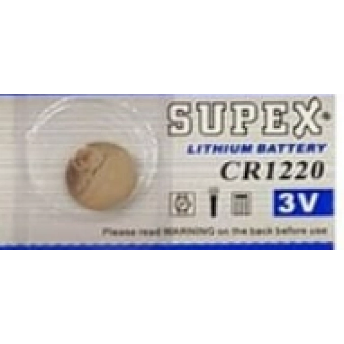 SUPEX CR-1220 Lityum 3v 3 Volt Kumanda Pili Para Düğme Pil (1 Adet Fiyatıdır)