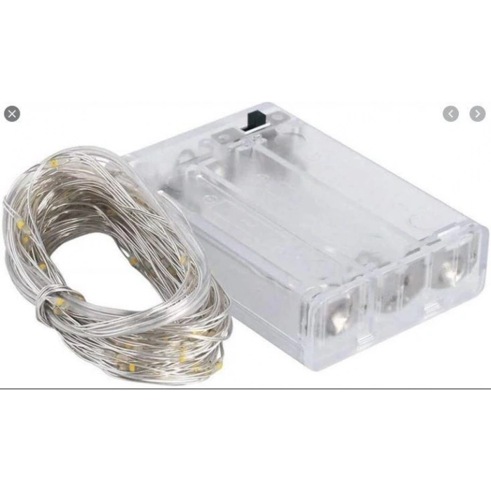 5mt Pilli Süsleme Ledi BEYAZ Peri Led (5 Metrelik Piller Hariç)