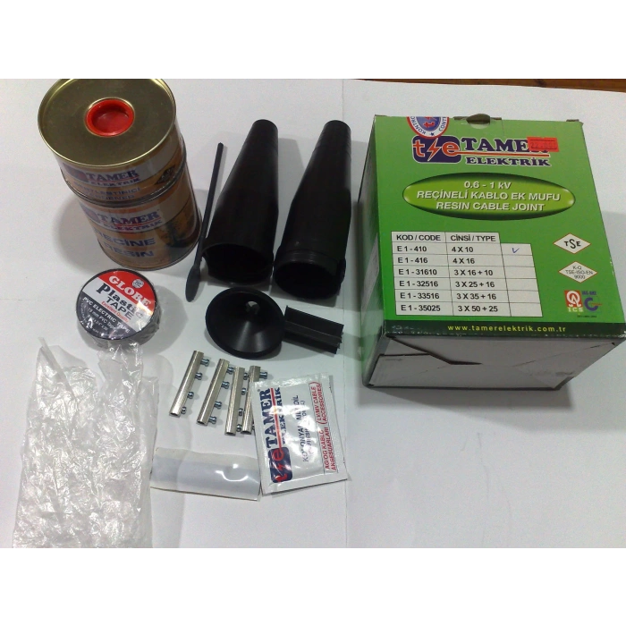 TAMER 4x2.5 - 4x6  Kablo İçin Reçineli Ek Muf 1Kw (Reçineli Yer Altı Kablo Eki)