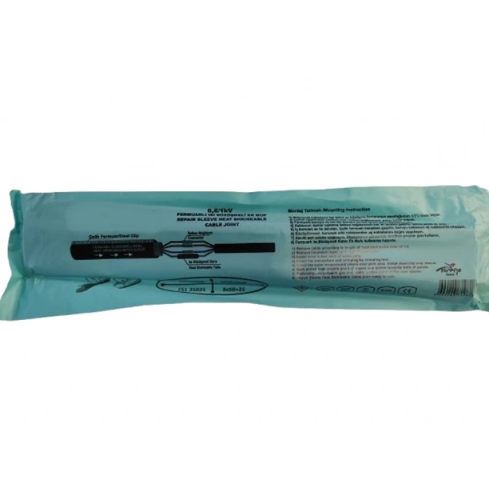 TAMER 3x50+25 Kablo İçin Fermuarlı Isı Büzüşmeli Ek Muf 1KW