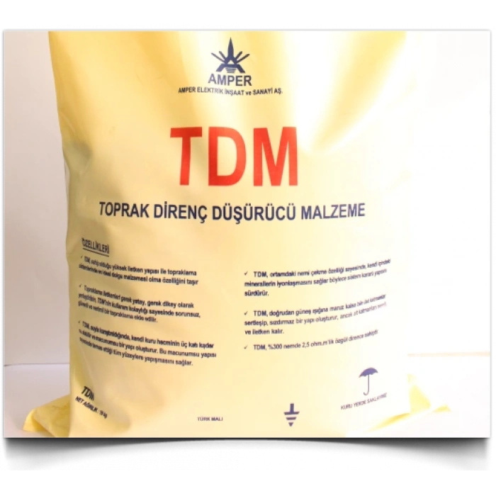 TDM - GEM Topraklama Direnç Düşürücü Toz Topraklama Değerini Tutturmak İçin (1 Pk. 10 Kg)