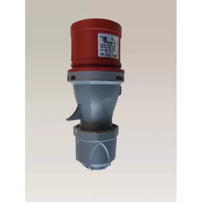 TPLAST 4x32A CEE Norm Sanayi Düz Trifaze Fiş