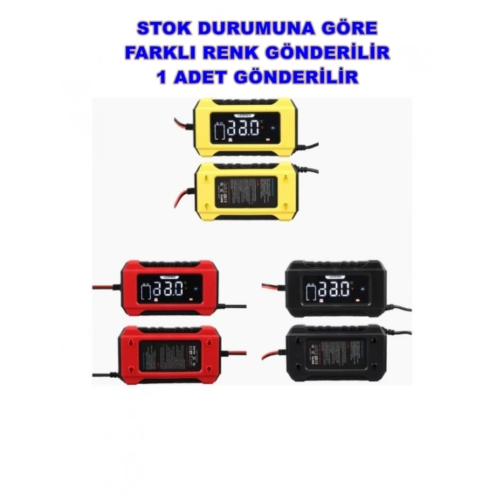UCOMEN 12v Dc 6A Akıllı Akü Şarj Cihazı Dijital Ekran Aşırı Akım ve Akü Korumalı (12 Volt 6 Amper)