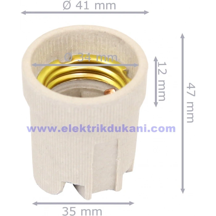 Üniversal E-27 Porselen Duy (Genel Maksatlı Kullanım)