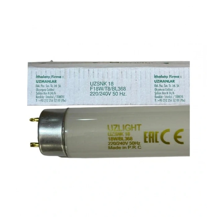 UZLIGHT T8 18W Sinek Ampulü Floresan (Mavi Işık)