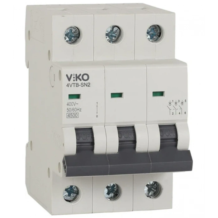 VİKO 3x40A B 4.5kA Trifaze Üç Fazlı W Otomat Sanayi Tip Sigorta