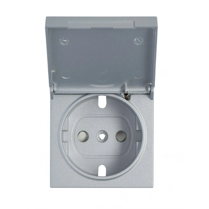 VİKO ARTLİNE NOVELLA/TRENDA GÜMÜŞ KAPAKLI TOPRAKLI PRİZ KAPAK Ç.K.