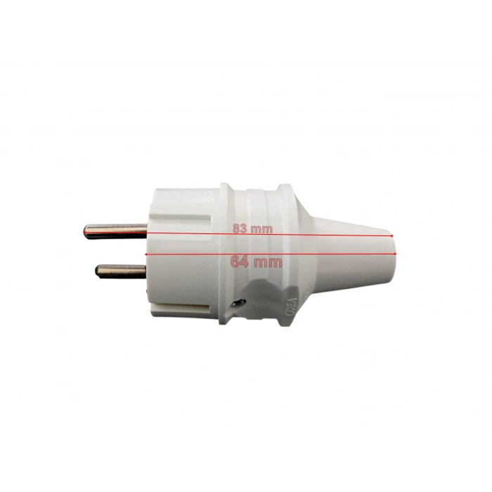 VİKO Düz Tip Topraklı Fiş Erkek BEYAZ