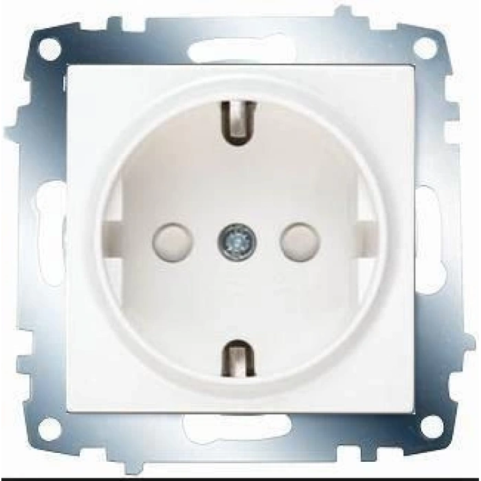 VİKO KARRE / MERIDIAN BEYAZ TOPRAKLI PRİZ ÇOCUK KORUMALI