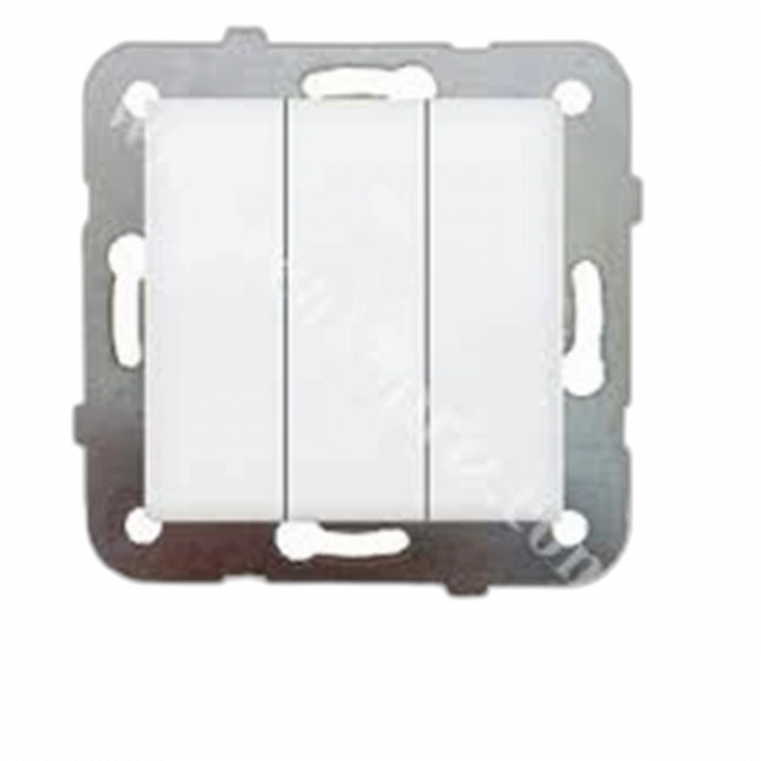 VİKO Karre / Meridian BEYAZ Üçlü Anahtar Sıva Altı (Çerçevesiz)