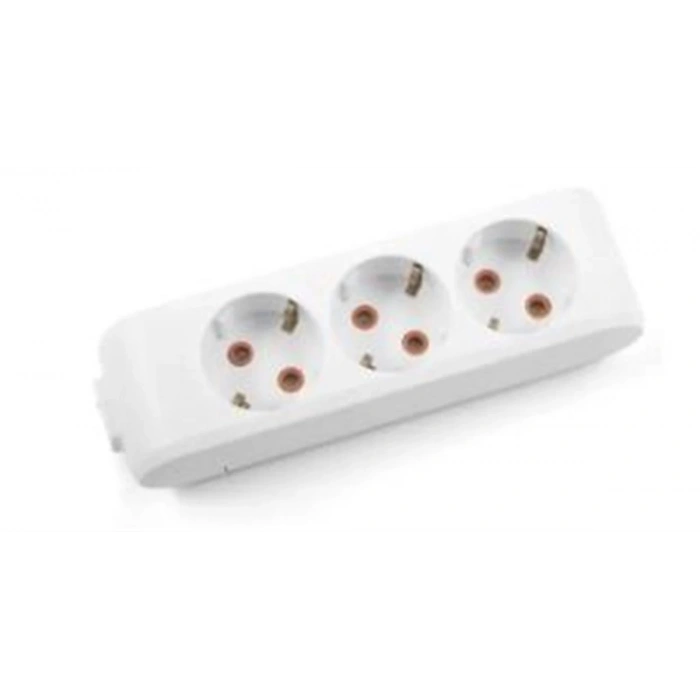 VİKO Multilet BEYAZ Üçlü Grup Priz Topraklı Klemensli (3lü Kablosuz)