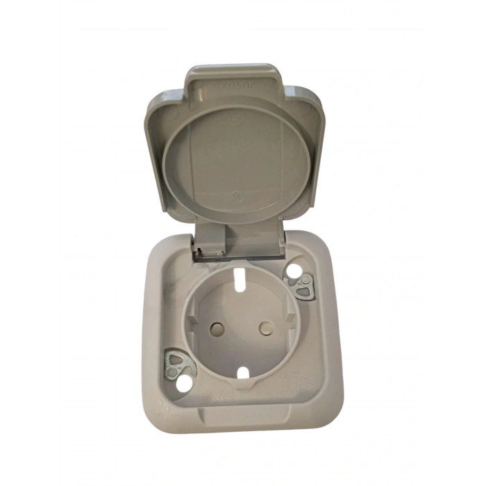 VİKO Palmiye Nemliyer Kapaklı Topraklı Priz IP54