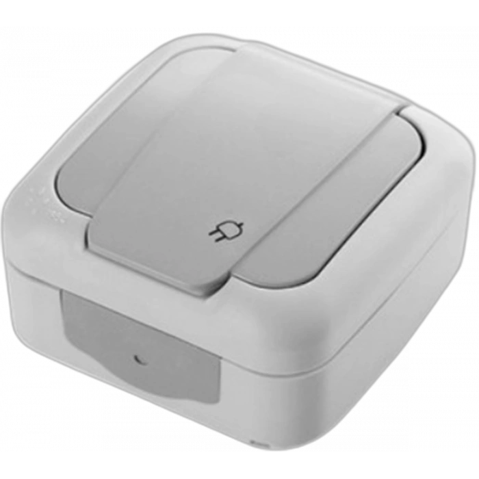 VİKO Palmiye Nemliyer Kapaklı Topraklı Priz IP54