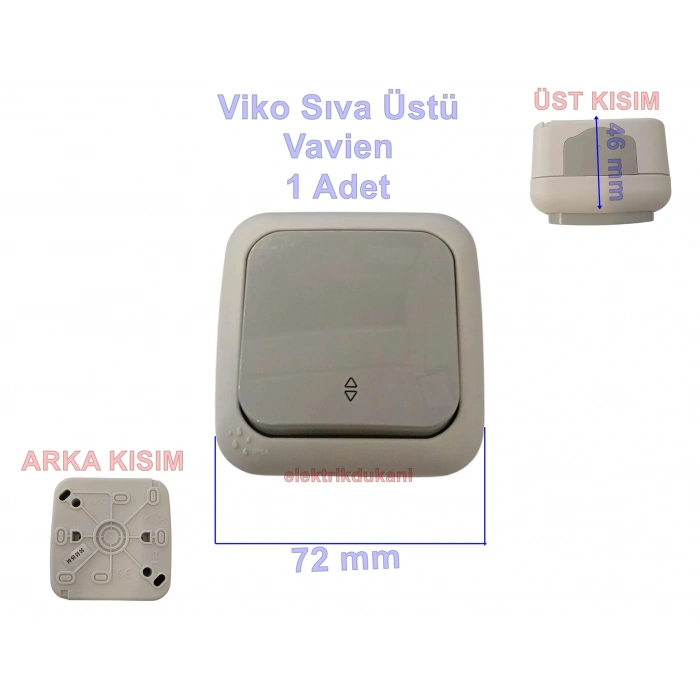 VİKO Palmiye Nemliyer Vavien Anahtar IP54