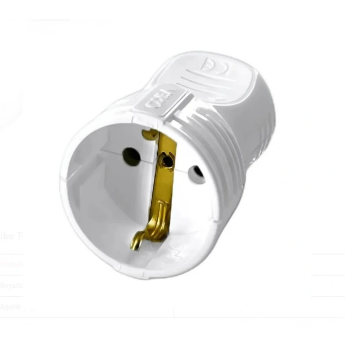 VİKO Tekli Topraklı Dişi Fiş (seyyar Dişi Priz)