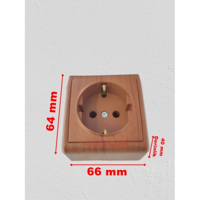 VİKO Vera MAUN Sıva Üstü Tekli Topraklı Priz 220v IP20