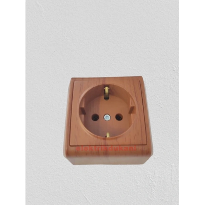 VİKO Vera MAUN Sıva Üstü Tekli Topraklı Priz 220v IP20