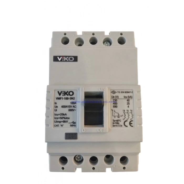 VİKO VMF1-100  3X100A Sabit Termik Kompakt Şalter 25k