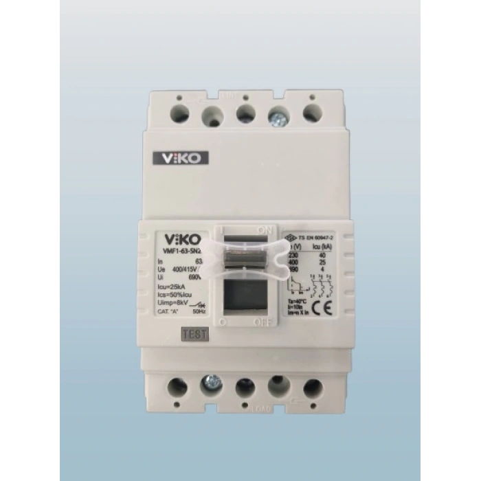 VİKO VMF1-63  3x63A Sabit Termik Kompakt Şalter 25kA