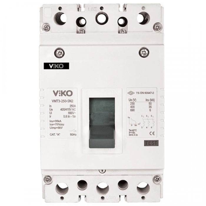 VİKO VMT2-160  3x160A Ayarlı Termik Kompakt Şalter 35k