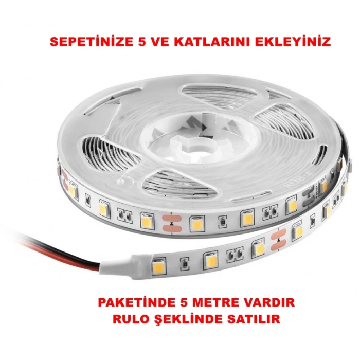VİTO 12v BEYAZ Üç Çip İç Mekan Şerit Led 14.4W